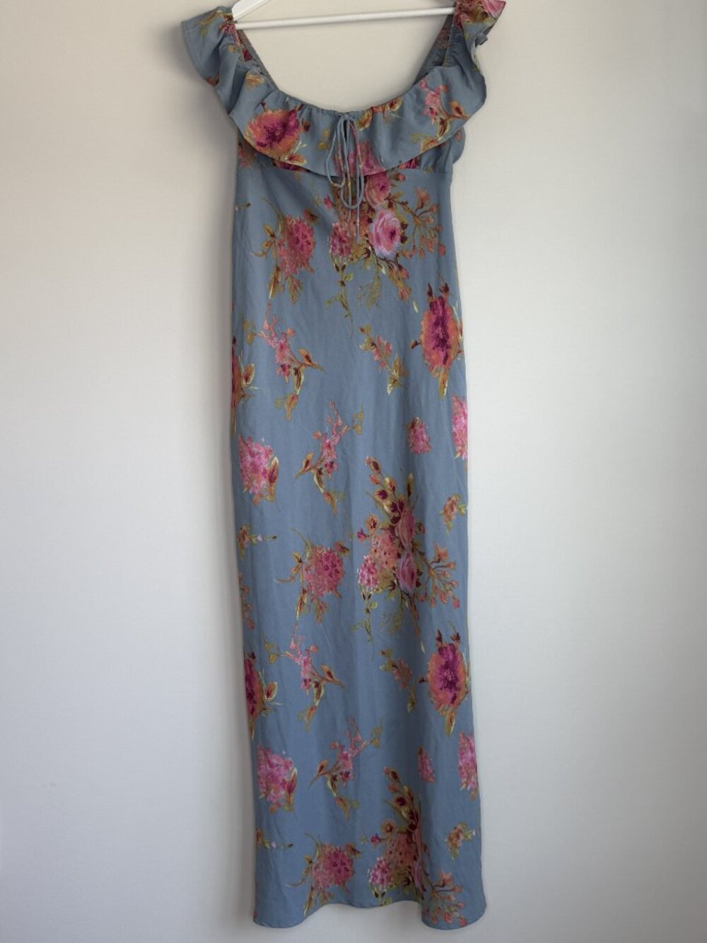 Wild Fable Flounce Sleeve Maxi Empire Waist Maxi Floral Dress